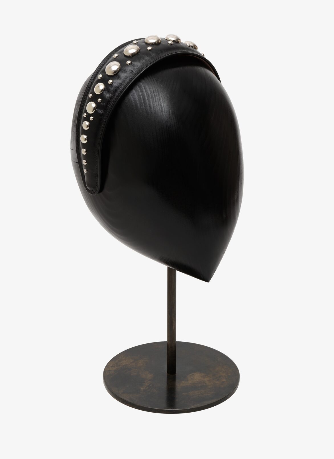 STUDDED LEATHER HEADBAND ALAÏA BLACK STUDDED LEATHER HEADBAND